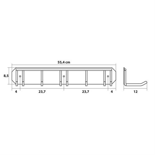Εικόνα 4 από 5 — ΚΡΕΜΑΣΤΡΑ/ORGANIZER ΤΟΙΧΟΥ GARAZE WALL 554 Χ 85 Χ 120 mm