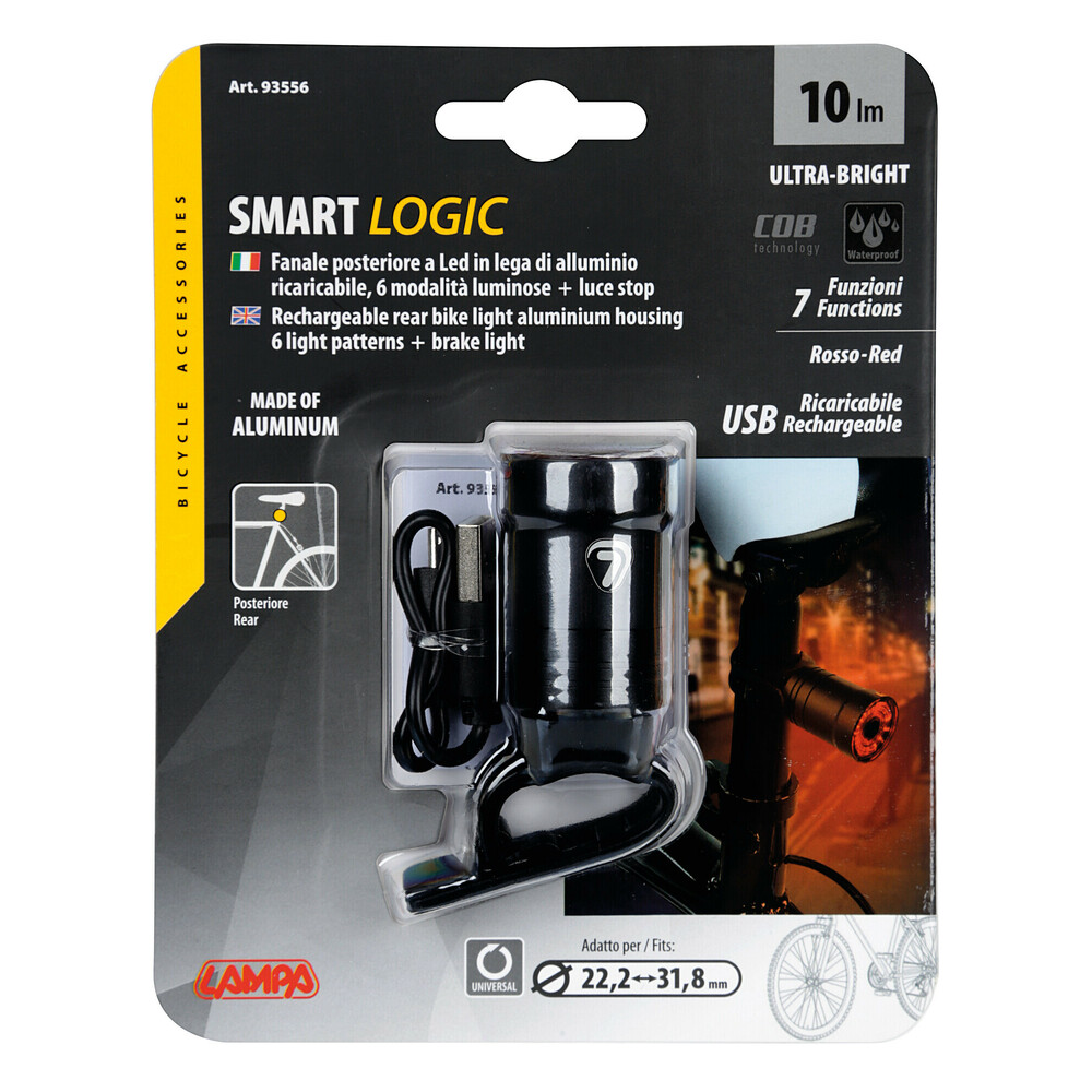 Εικόνα 7 από 7 — ΦΩΣ ΠΟΔΗΛΑΤΟΥ ΠΙΣΩ SMART-LOGIC ΚΟΚΚΙΝΟ ΦΩΣ COB-LED 10lm ΦΟΡΤΙΣΗ ΜΕ USB