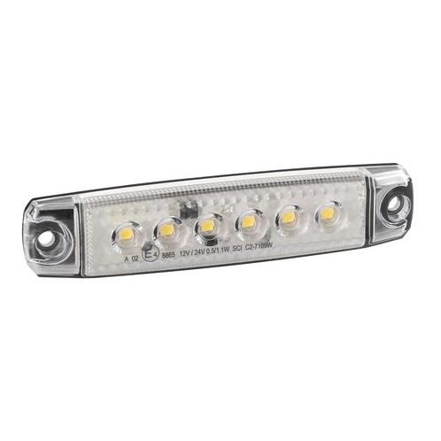 Εικόνα 1 από 5 — ΦΩΣ ΟΓΚΟΥ 6LED ΛΕΥΚΟ 12/24V 96mm ΑΔΙΑΒΡΟΧΟ 1ΤΕΜ.