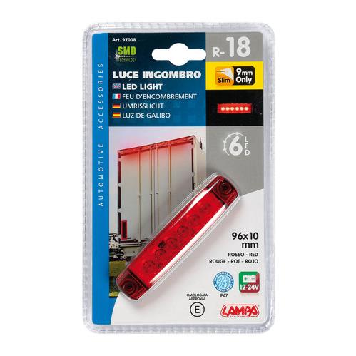 Εικόνα 4 από 5 — ΦΩΣ ΟΓΚΟΥ 6LED ΚΟΚΚΙΝΟ 12/24V 96mm ΑΔΙΑΒΡΟΧΟ 1ΤΕΜ.