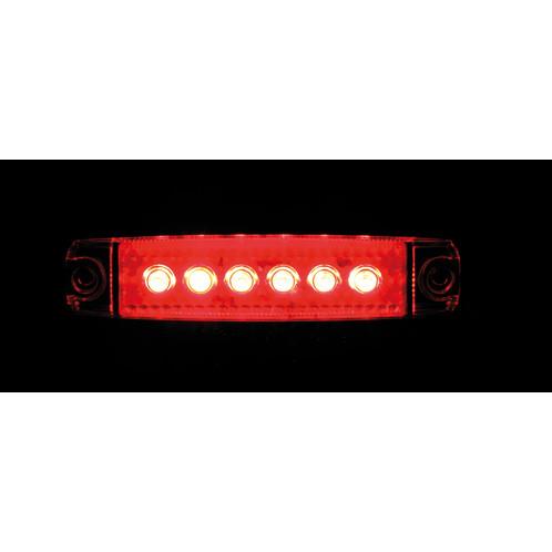 Εικόνα 2 από 5 — ΦΩΣ ΟΓΚΟΥ 6LED ΚΟΚΚΙΝΟ 12/24V 96mm ΑΔΙΑΒΡΟΧΟ 1ΤΕΜ.