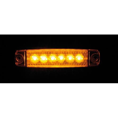 Εικόνα 2 από 5 — ΦΩΣ ΟΓΚΟΥ 6LED ΠΟΡΤΟΚΑΛΙ 12/24V 96mm ΑΔΙΑΒΡΟΧΟ 1ΤΕΜ.