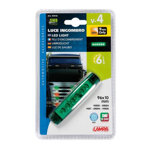 Εικόνα 4 από 5 — ΦΩΣ ΟΓΚΟΥ 6LED ΠΡΑΣΙΝΟ 12/24V 96mm ΑΔΙΑΒΡΟΧΟ 1ΤΕΜ.