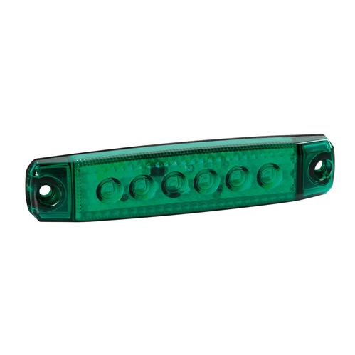 Εικόνα 1 από 5 — ΦΩΣ ΟΓΚΟΥ 6LED ΠΡΑΣΙΝΟ 12/24V 96mm ΑΔΙΑΒΡΟΧΟ 1ΤΕΜ.