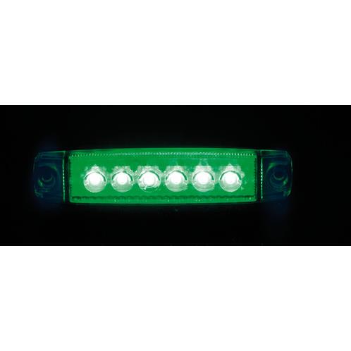Εικόνα 2 από 5 — ΦΩΣ ΟΓΚΟΥ 6LED ΠΡΑΣΙΝΟ 12/24V 96mm ΑΔΙΑΒΡΟΧΟ 1ΤΕΜ.