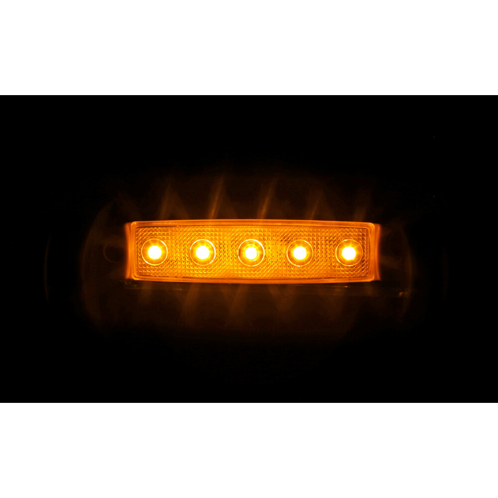 Εικόνα 3 από 5 — ΦΩΣ ΟΓΚΟΥ 12/24V 5xSMD LED ΠΟΡΤΟΚΑΛΙ 96x20mm ΜΕ ΕΓΚΡΙΣΗ ΤΥΠΟΥ R7/R10  LAMPA – 1 TEM.