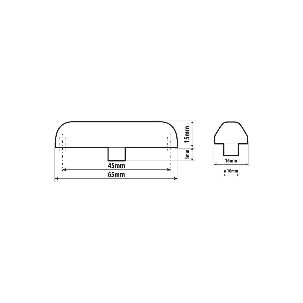Εικόνα 2 από 5 — ΦΩΣ ΟΓΚΟΥ ΦΟΡΤΗΓΟΥ 9-33V 4LED 16x65mm ΛΕΥΚΟ ΑΔΙΑΒΡΟΧΟ LAMPA – 1ΤΕΜ.