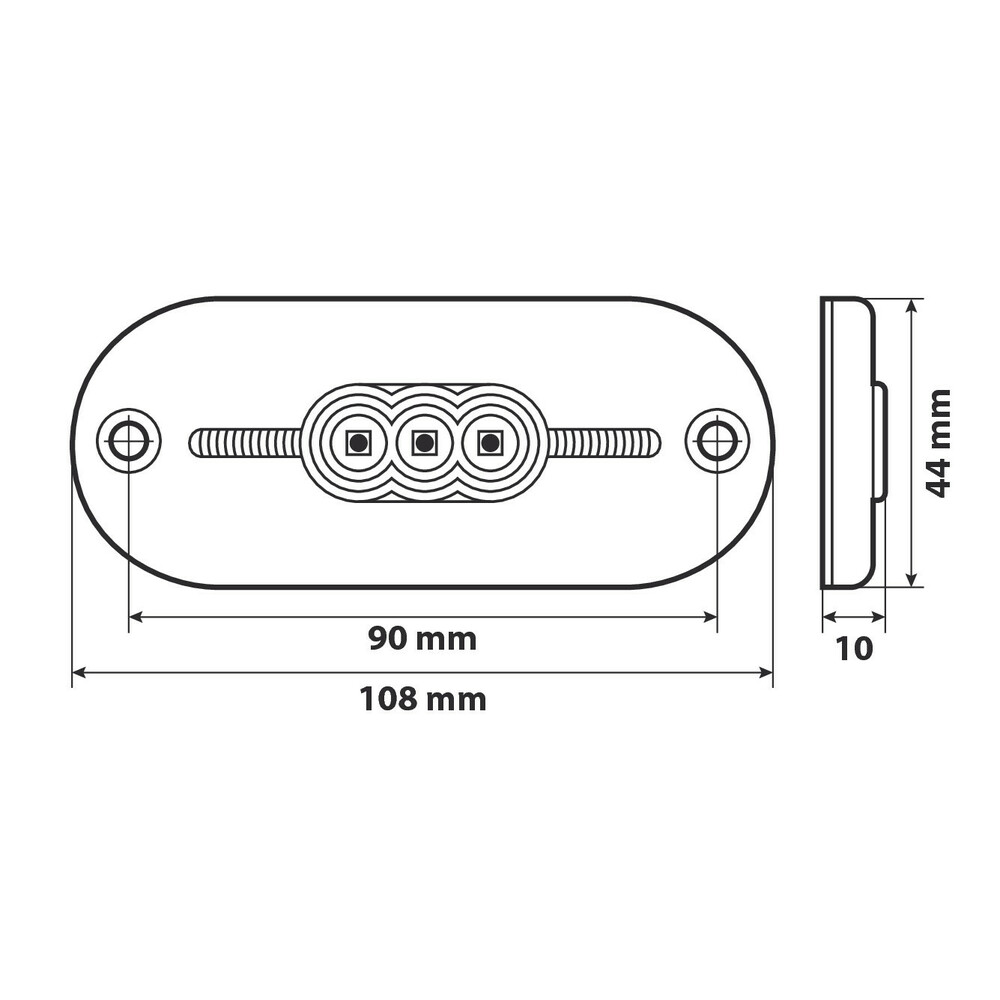 Εικόνα 2 από 5 — ΦΩΣ ΟΓΚΟΥ ΦΟΡΤΗΓΟΥ 24V 5LED 108x44mm ΛΕΥΚΟ ΑΔΙΑΒΡΟΧΟ LAMPA -1ΤΕΜ.