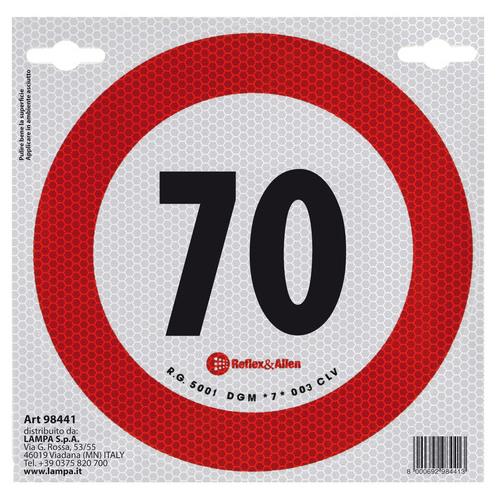 Εικόνα 2 από 2 — ΣΗΜΑ ΤΑΧΥΤΗΤΑΣ ΧΙΛΙΟΜΕΤΡΩΝ 70km/h ΑΥΤΟΚΟΛΛΗΤΟ 20CM ΔΙΑΜΕΤΡΟ