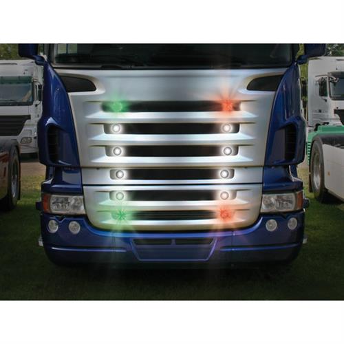 Εικόνα 5 από 7 — Φώτα Ογκου Φορτηγού 24V 1 Led 2τεμ Πράσινα V-1