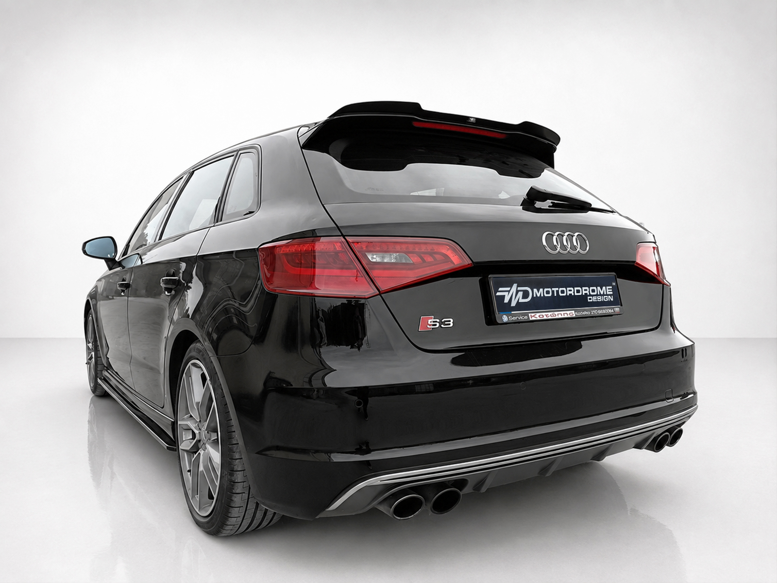 Εικόνα 2 από 6 — Motordrome – Επιπρόσθετη Αεροτομή για Audi S3 / A3 S-Line 8V / 8V FL Hatchback / Sportback – 1 Τεμ.  (A-487)