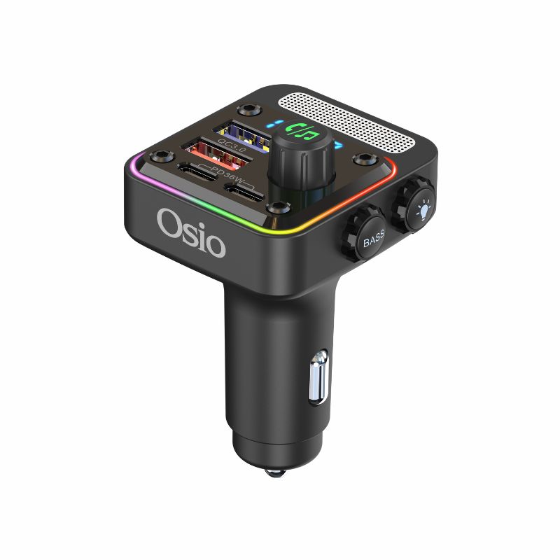 Εικόνα 2 από 9 — FM TRANSMITTER ΑΝΑΠΤΗΡΑ 12V ΜΕ BLUETOOTH OFT-4260BT ΦΟΡΤΙΣΤΗ USB TYPE-A + USB TYPE-C OSIO