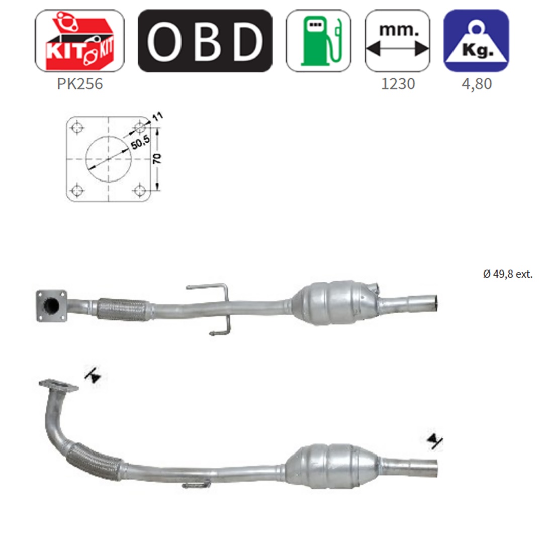 Εικόνα 1 από 1 — ΚΑΤΑΛΥΤΗΣ ΒΕΝΖΙΝΗΣ SEAT AROSA / POLO / LUPO 1999-2004 1.4 16V / VW LUPO-POLO 1999-2002 1.4 16V (orig.6N0253058RX)
