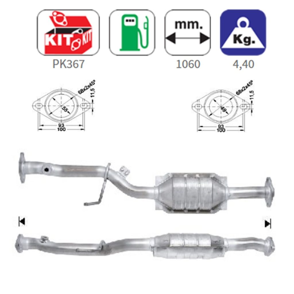 Εικόνα 1 από 1 — ΚΑΤΑΛΥΤΗΣ ΒΕΝΖΙΝΗΣ ΓΙΑ AVENSIS 1.6i 16V 1587 cc 81 Kw / 110 cv 4AFE