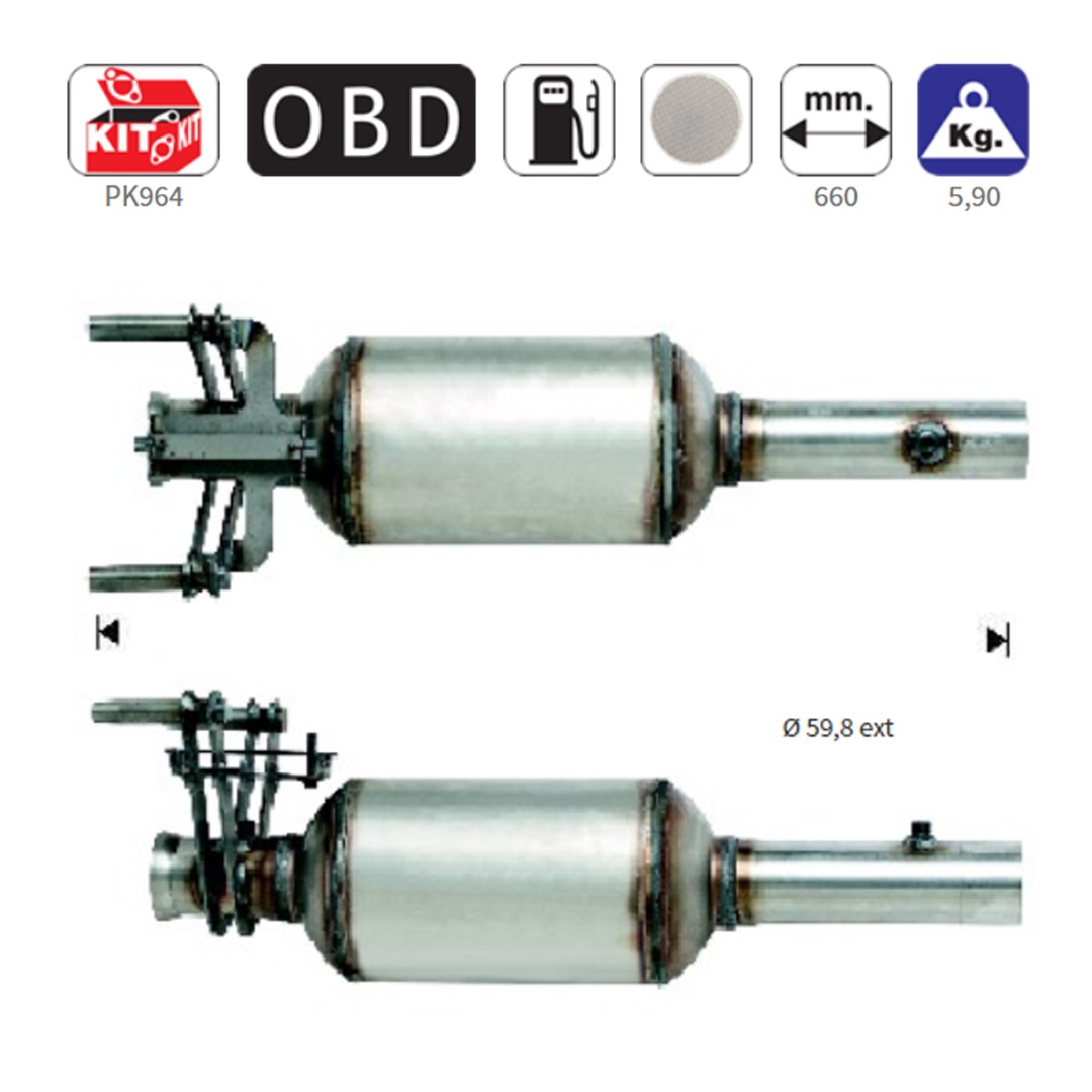 Εικόνα 1 από 1 — ΦΙΛΤΡΟ DPF ΚΟΡΔΙΕΡΙΤΗ MERCEDES SPRINTER 209/211/213/215/309/311/313/315/411/509/511/515 2.1TD CDI 2148cc 2006-2010