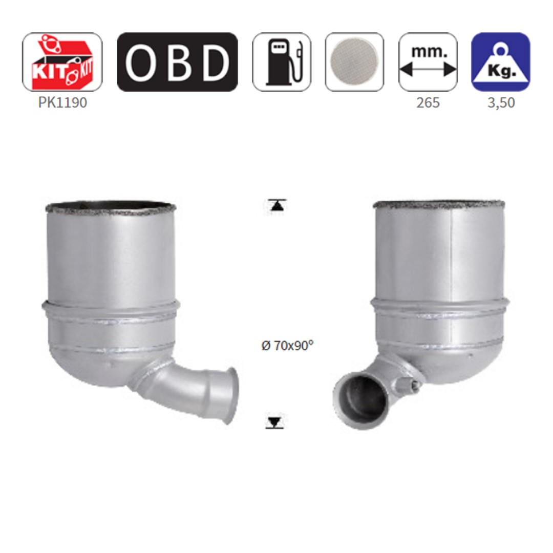 Εικόνα 1 από 1 — ΦΙΛΤΡΟ DPF ΚΟΡΔΙΕΡΙΤΗ CITROEN C3, DS3 / PEUGEOT 206+, 207, 208, 2008 1.4TD HDI 1398cc 8HP-8HR-8HZ 2009-2016