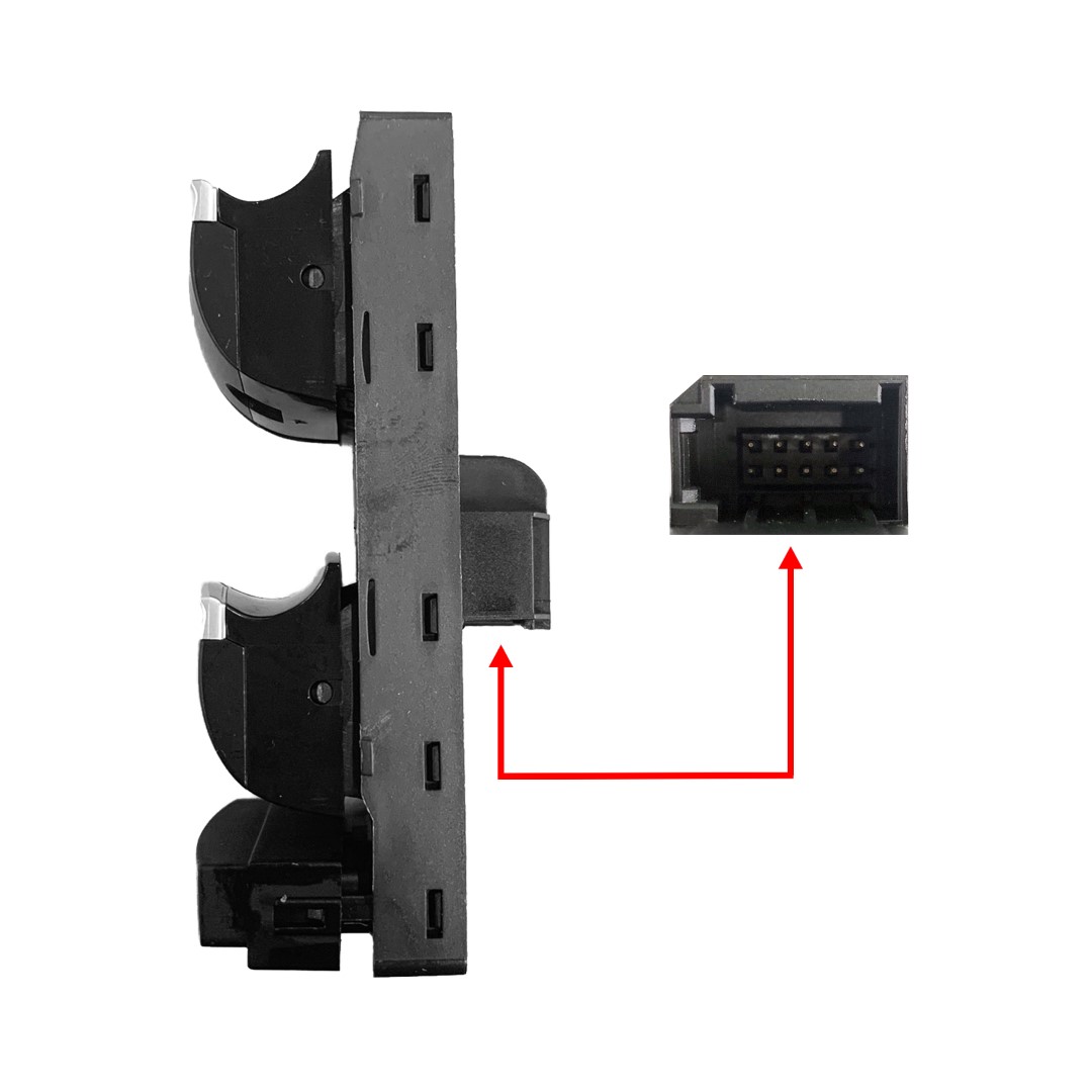 Εικόνα 2 από 3 — ΔΙΑΚΟΠΤΗΣ ΓΙΑ AUDI A3 2003+ / A6 2004+ / Q7 2006+ ΠΟΛΛΑΠΛΟΣ ΠΑΡΑΘΥΡΩΝ 10 PIN NTY – orig. 4F0959851H / 4F0959851H5PR – 1 ΤΕΜ.