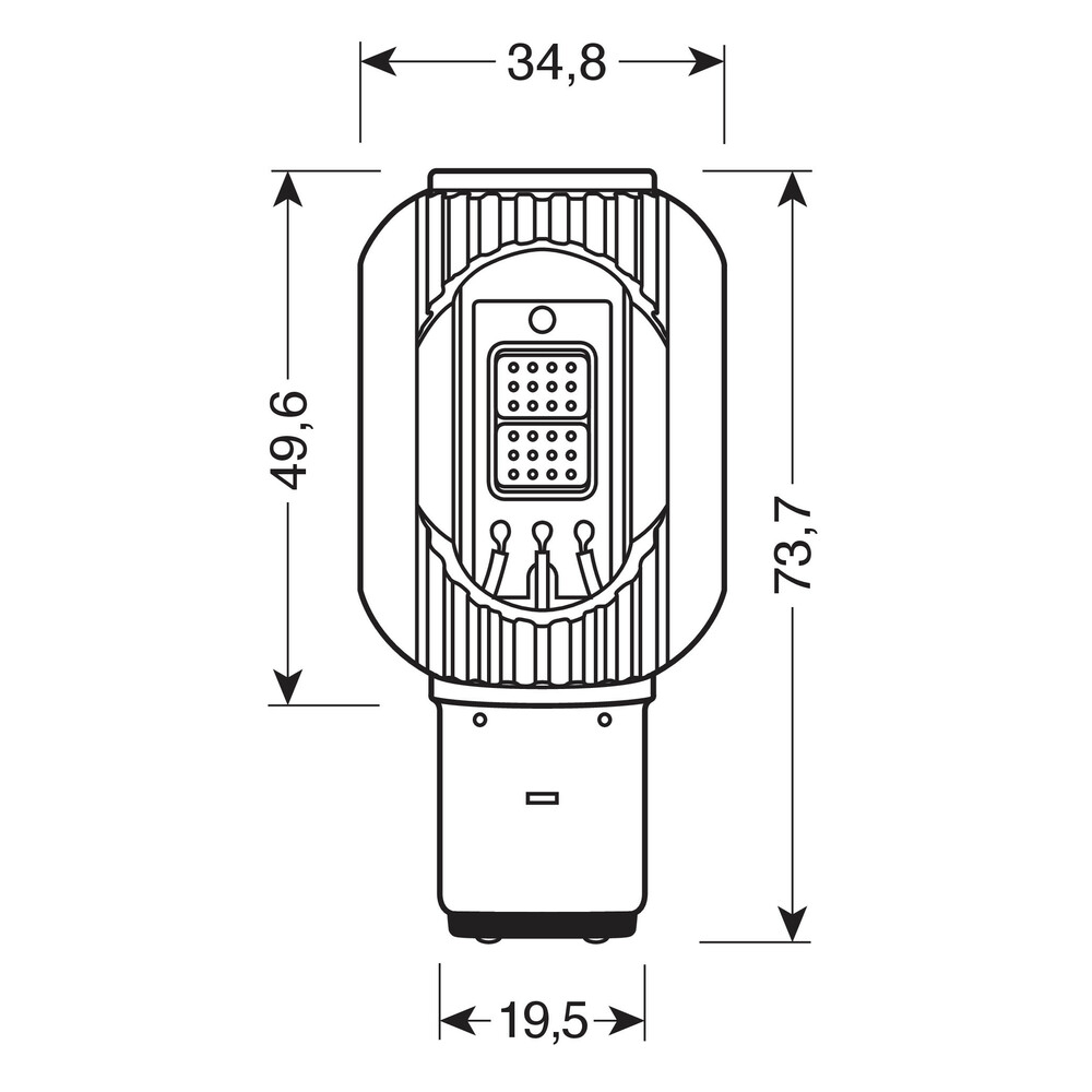 Εικόνα 4 από 6 — S2 9-32V 35/35W BA20d 2SMDx12chips 680lm (ΔΙΠΛΗΣ ΠΟΛΙΚΟΤΗΤΑΣ- CAN-BUS) MEGA LED 1ΤΕΜ. ΚΟΥΤΙ