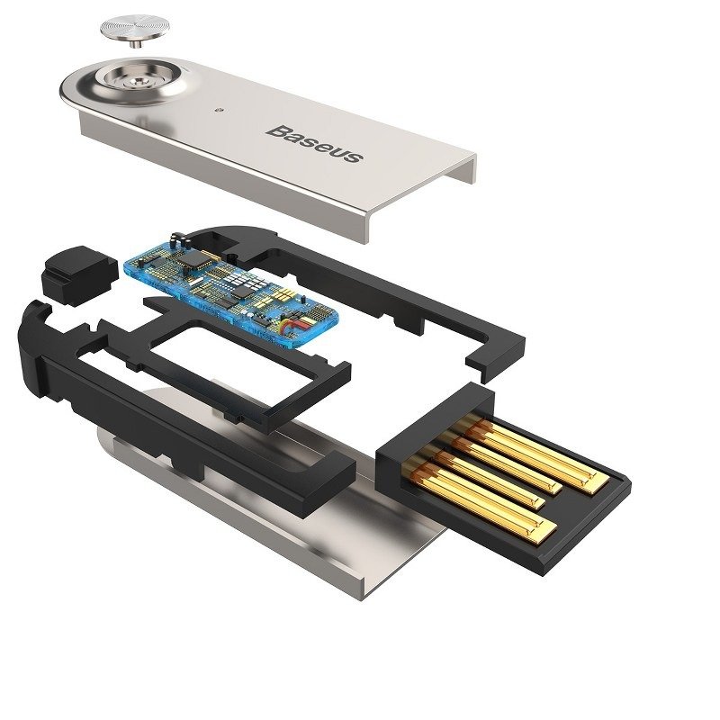 Εικόνα 4 από 6 — Amio – ΑΝΤΑΠΤΟΡΑΣ AUDIO BLUETOOTH 5.0 ΑΠΟ USB ΣΕ AUX ΜΑΥΡΟ ΣΠΙΡΑΛ – 1 τεμ. (BAS29048/AM)