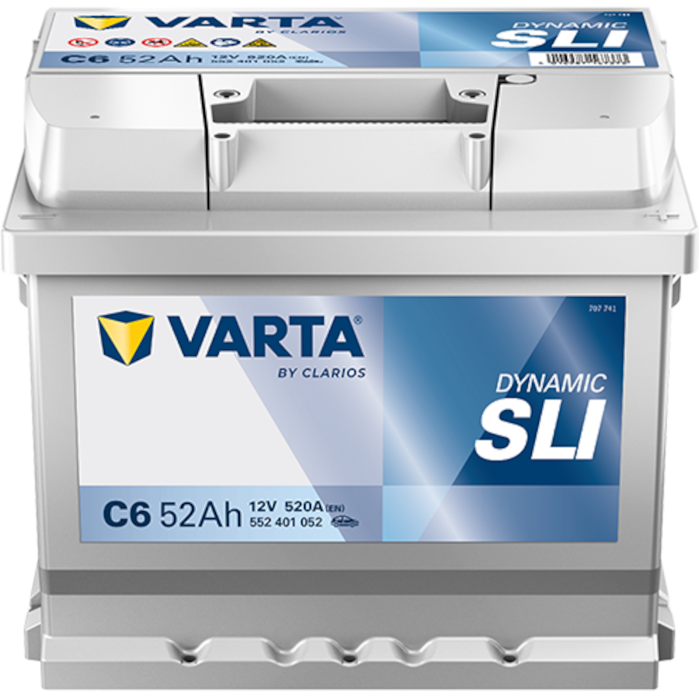 Εικόνα 1 από 3 — Μπαταρία αυτοκινήτου Varta C6 12V 52Ah