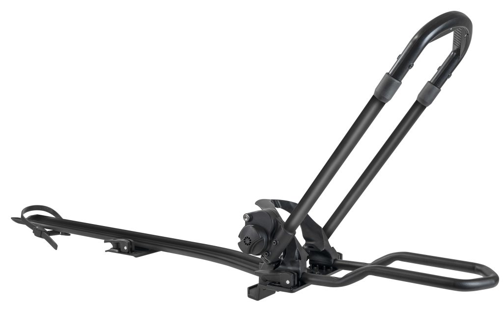 Εικόνα 1 από 12 — Menabo – Βάση Ποδηλάτου Οροφής Clover DX Black Δεξιά για 1 Ποδήλατο έως 25 kg, E-Bike, Fat Bike και MTB με Διπλό Αντικλεπτικό Σύστημα σε μαύρο χρώμα – 1 Τεμ. (14860/MB)