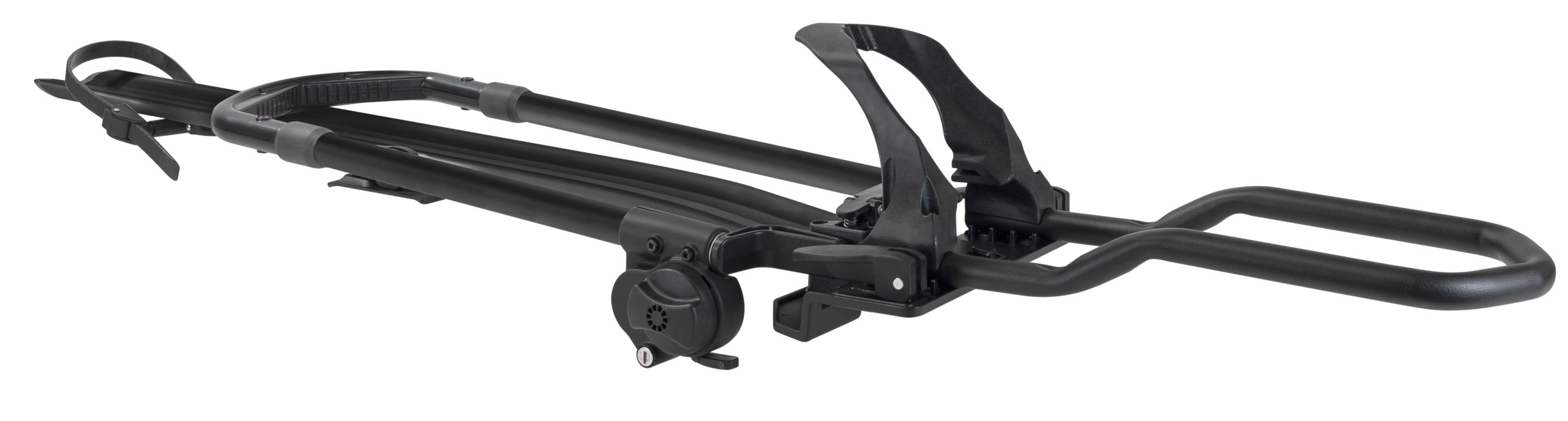 Εικόνα 2 από 12 — Menabo – Βάση Ποδηλάτου Οροφής Clover DX Black Δεξιά για 1 Ποδήλατο έως 25 kg, E-Bike, Fat Bike και MTB με Διπλό Αντικλεπτικό Σύστημα σε μαύρο χρώμα – 1 Τεμ. (14860/MB)