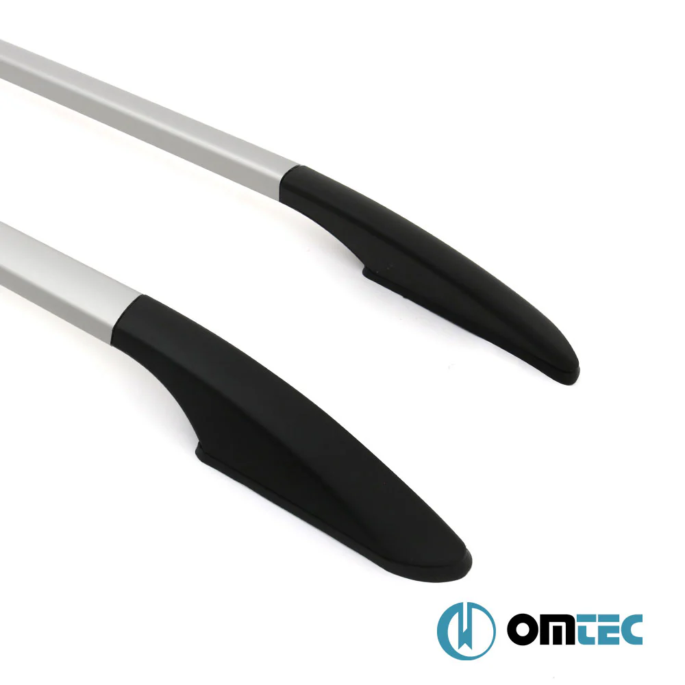 Εικόνα 2 από 5 — Omtec – Παράλληλες Μπάρες Οροφής Διαιρούμενες για Nissan NV200 2010 > / Chevrolet City Express 2015 > από Αλουμίνιο σε Ασημί Χρώμα και Μέγιστο Βάρος Φορτίου 75 kg – 2 τεμ. (D5035933/OM)