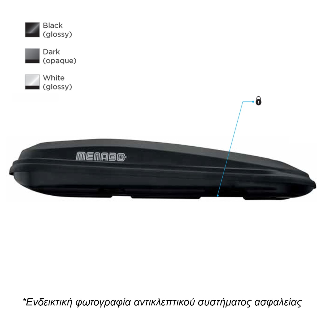 Εικόνα 4 από 5 — ΜΠΑΓΚΑΖΙΕΡΑ ΟΡΟΦΗΣ DIAMOND 450 DUO BLACK (ΜΑΥΡΗ/ΓΥΑΛΙΣΤΕΡΗ) MENABO