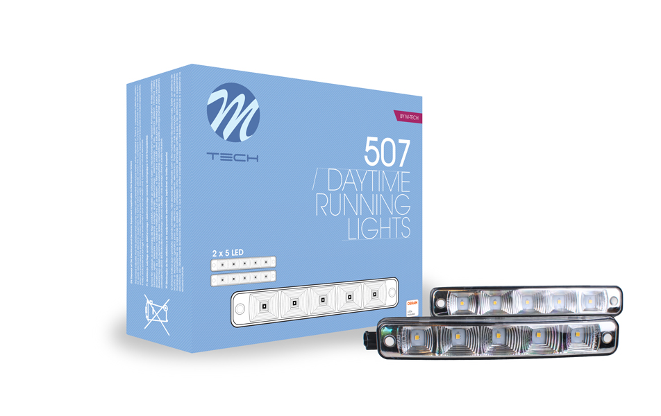 Εικόνα 1 από 2 — ΠΡΟΣΘΕΤΟ DAYTIME DRL LD507SE 12V – OSRAM – ΔΙΕΘΝΕΣ ΜΕ 5HP LED – 190 Χ 43 Χ 32mm – 2 ΤΕΜ. M-TECH