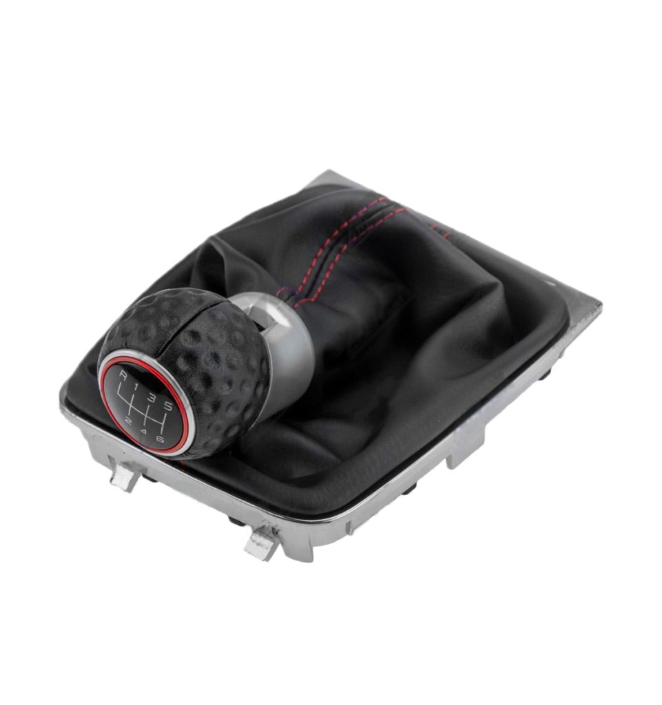 Εικόνα 1 από 1 — ΠΟΜΟΛΟ ΤΑΧΥΤΗΤΩΝ  ΓΙΑ VW GOLF VII GTI 2013+ ΜΕ ΕΝΔΕΙΞΗ 6 ΤΑΧΥΤΗΤΩΝ ΚΑΙ ΦΟΥΣΚΑ ΜΑΥΡΟ-ΚΟΚΚΙΝΟ NTY – 1 TEM.