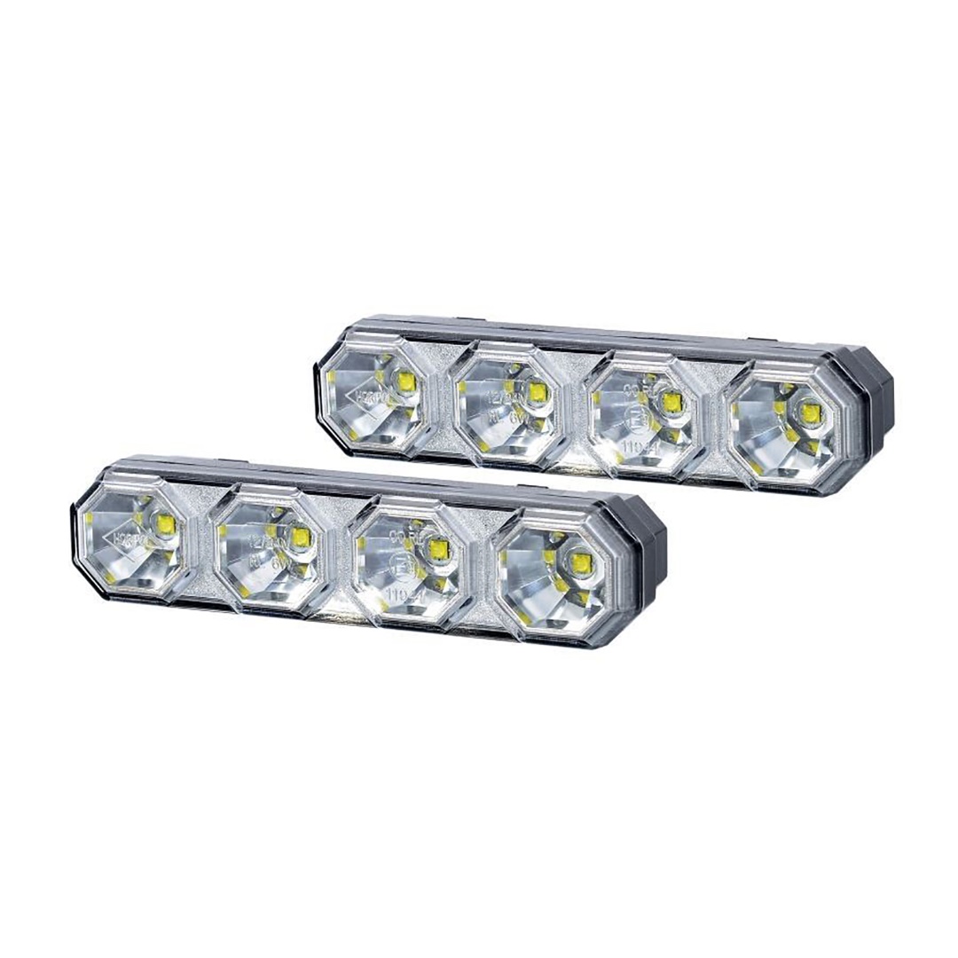 Εικόνα 1 από 5 — DRL HOR78 12/24V ΠΡΟΣΘΕΤΟ DAYTIME ΔΙΕΘΝΗ ΜΕ 4LED 6W 120,5×36,8mm ΜΑΥΡΟ 2ΤΕΜ