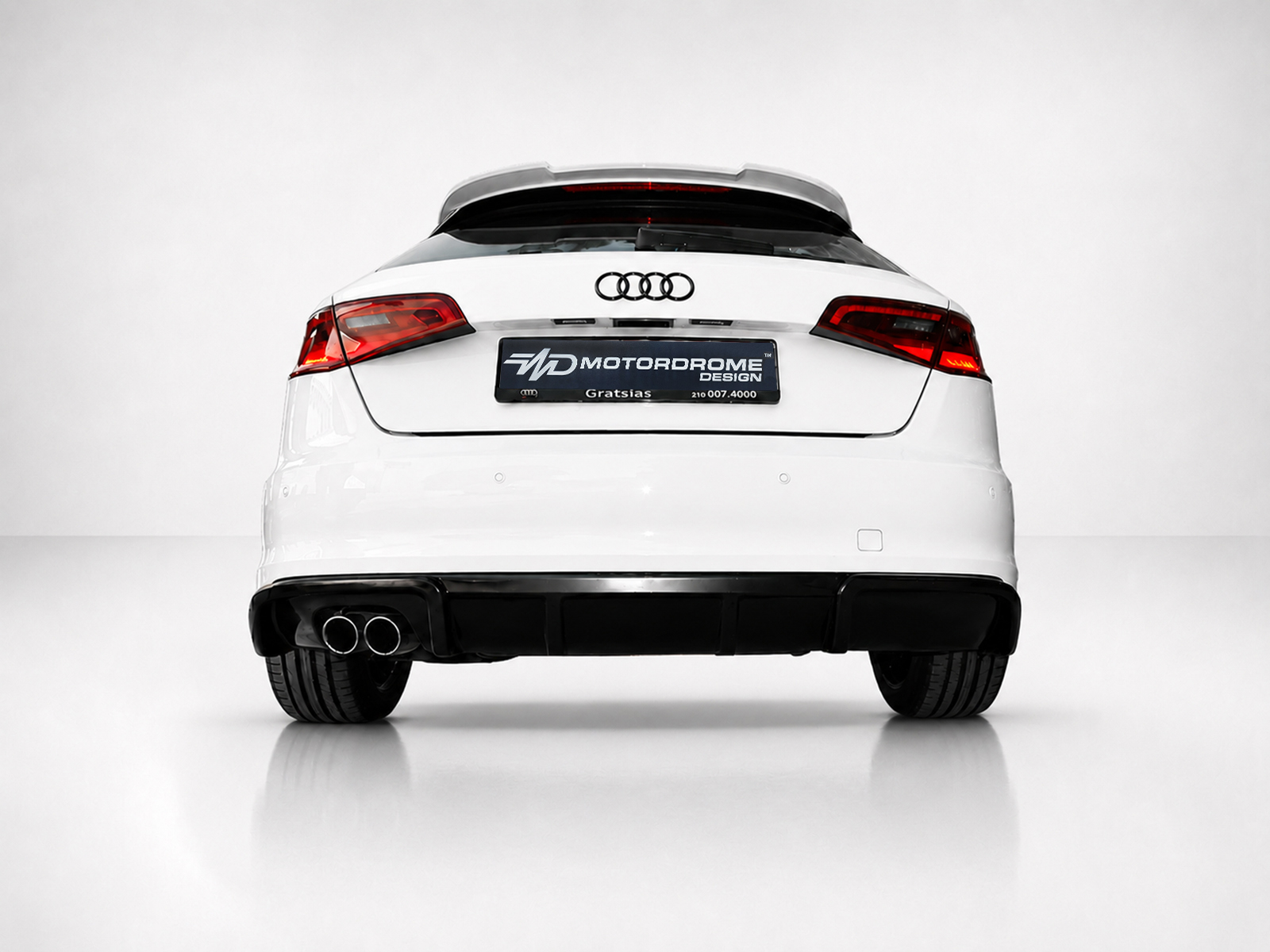 Εικόνα 2 από 3 — Motordrome – Πίσω Διαχύτης για Audi A3 8V Sportback (2013-2016) (Μονή Εξάτμιση) – 1 Τεμ.  (K152-001)