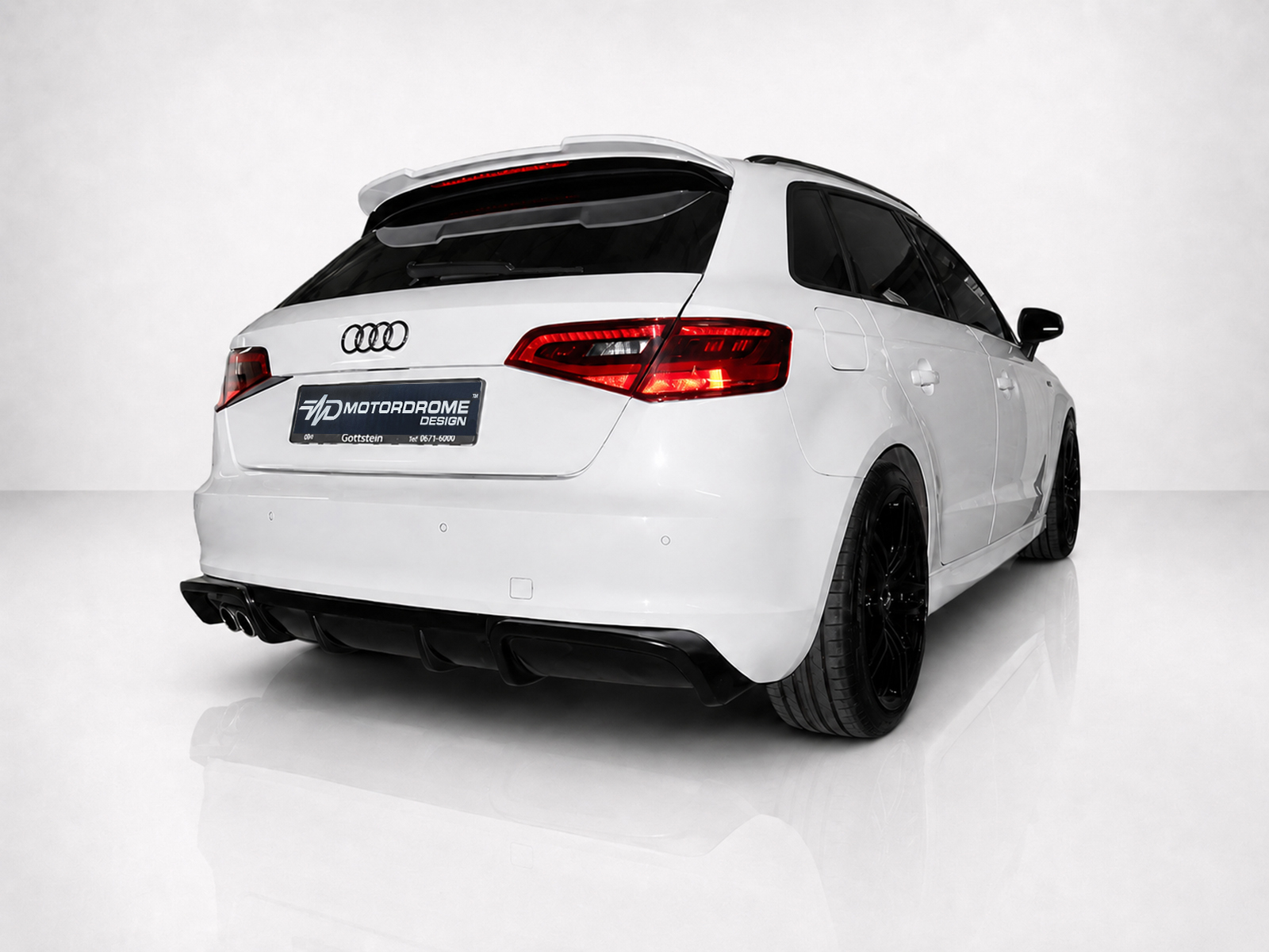 Εικόνα 3 από 3 — Motordrome – Πίσω Διαχύτης για Audi A3 8V Sportback (2013-2016) (Μονή Εξάτμιση) – 1 Τεμ.  (K152-001)