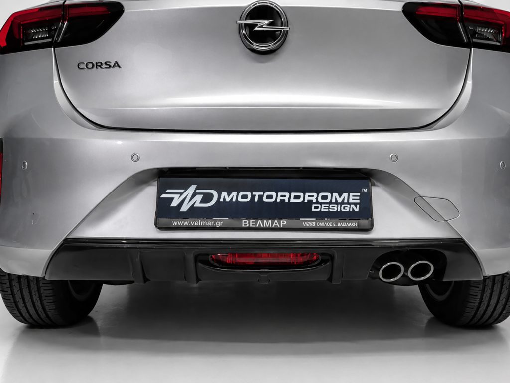 Εικόνα 1 από 2 — Motordrome – Πίσω Διαχύτης με Διπλή Εξάτμιση για Opel Corsa F GS-Line (2019-) – 1 Τεμ.  (K163-004)
