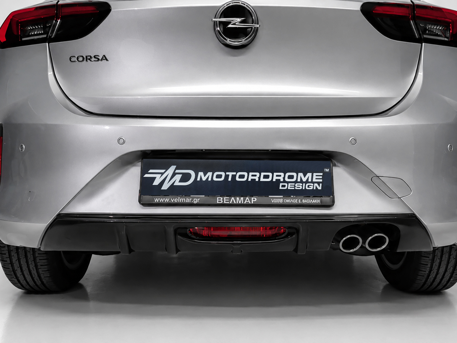 Εικόνα 1 από 2 — Motordrome – Πίσω Διαχύτης με Διπλή Εξάτμιση για Opel Corsa F GS-Line (2019-) – 1 Τεμ.  (K163-004)