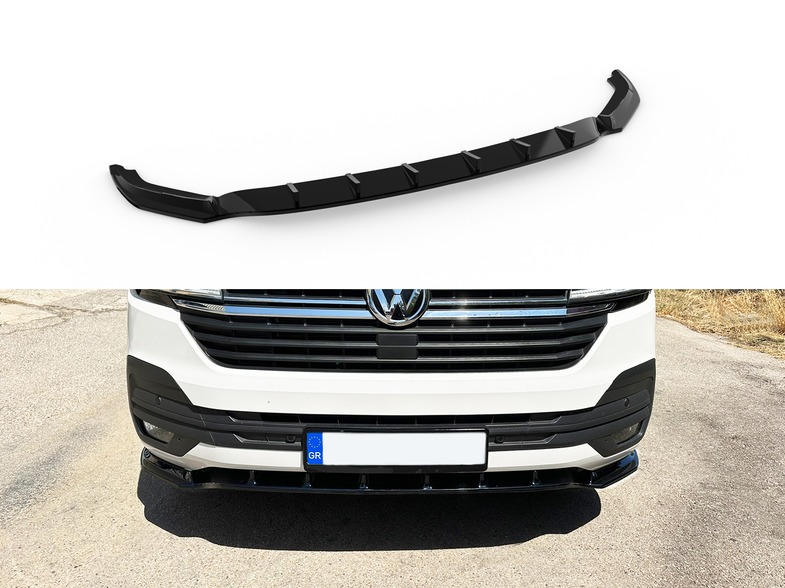 Εικόνα 1 από 6 — Motordrome – Εμπρός Σπλίτερ V.2 για Volkswagen T6.1 Standard Bumper – 1 Τεμ.  (K168-002)