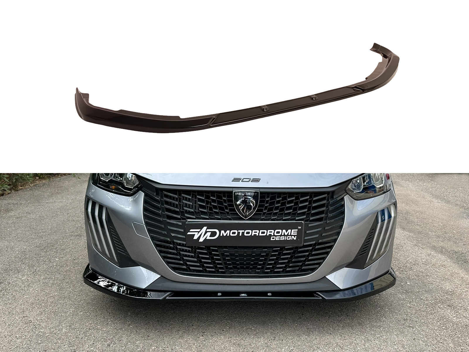 Εικόνα 1 από 10 — Motordrome – Εμπρός Σπλίτερ για Peugeot 208 Mk2 Facelift (2023-) – 1 Τεμ.  (K173-001)