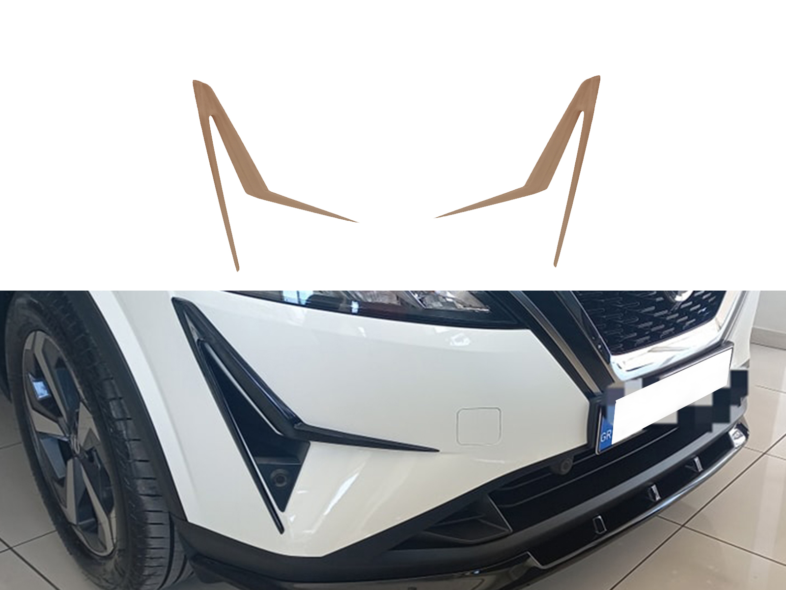 Εικόνα 1 από 5 — Motordrome – Εμπρός Διακοσμητικά Προφυλακτήρα για Nissan Qashqai J12 (2021-) – 1 Σετ. (K176-002)
