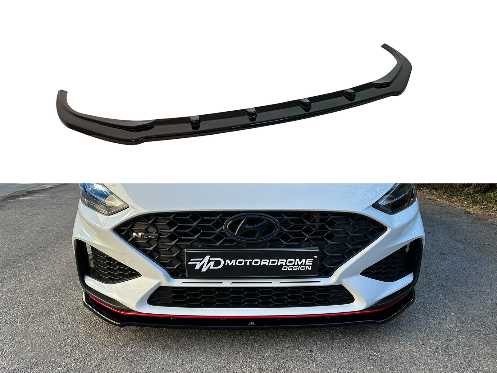 Εικόνα 1 από 6 — Motordrome – Εμπρός Σπλίτερ για Hyundai i30 Mk3 N / N-Line Hatchback / Fastback Facelift (2020-) – 1 Τεμ.  (K180-001)