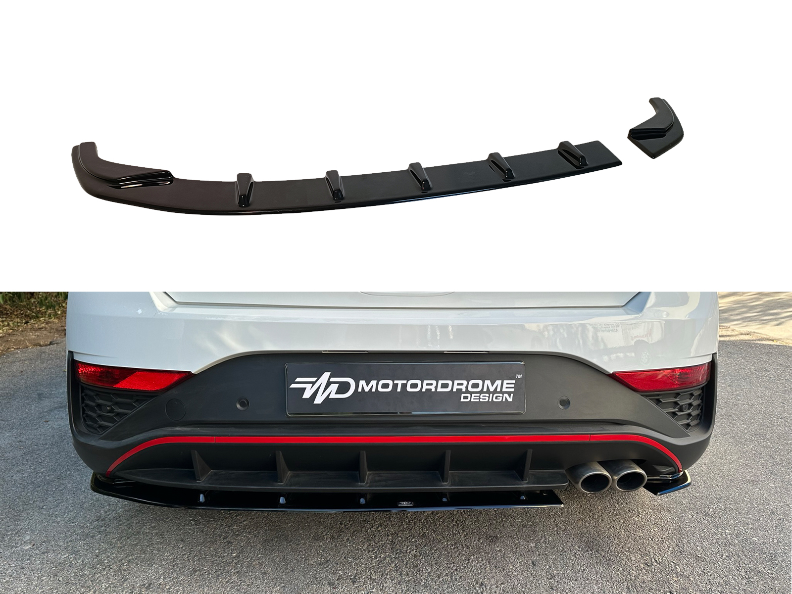 Εικόνα 1 από 6 — Motordrome – Πίσω Σπλίτερ για Hyundai i30 Mk3 N-Line Hatchback Facelift (2020-) – 1 Τεμ.  (K180-002)