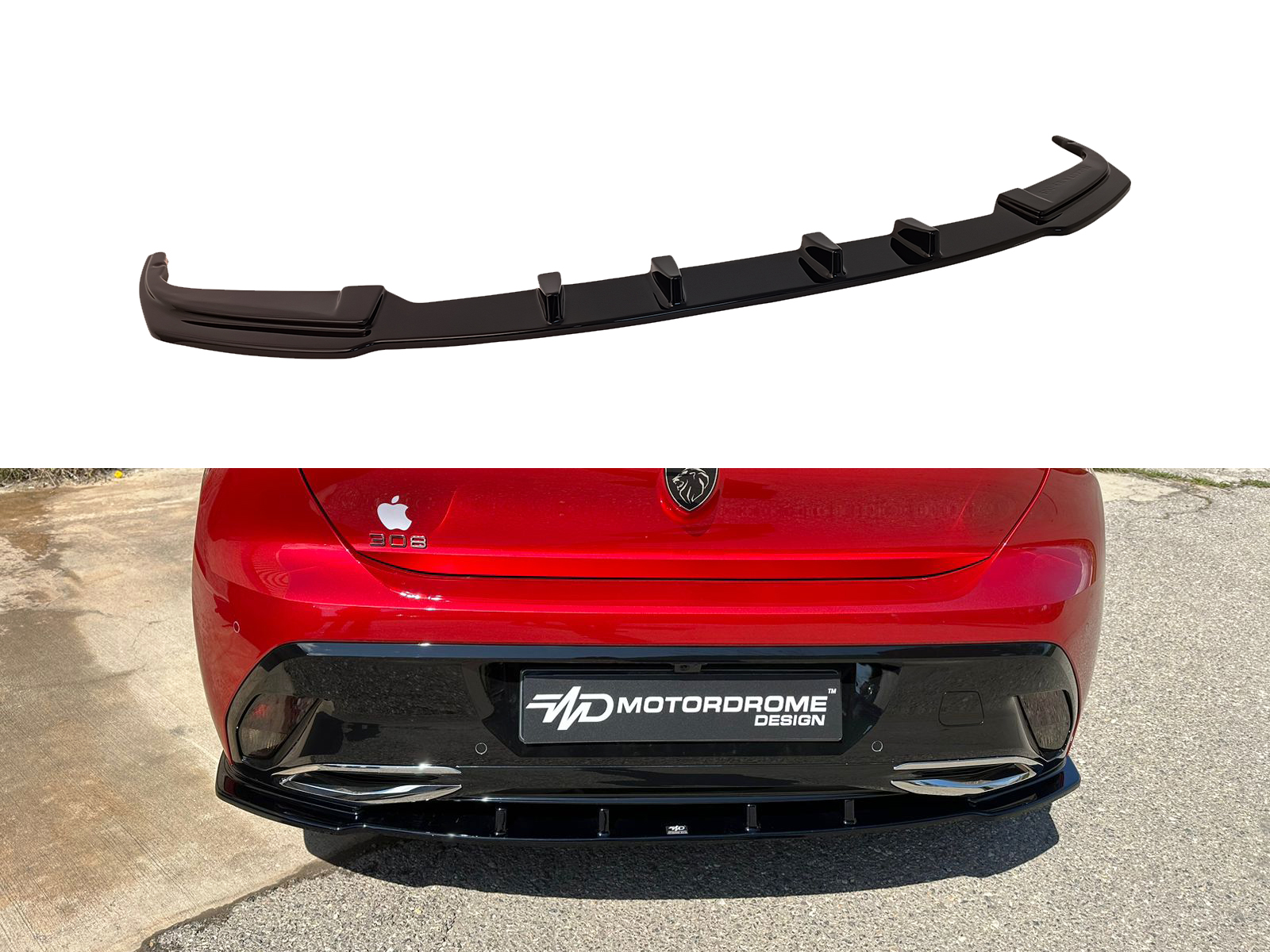 Εικόνα 1 από 7 — Motordrome – Πίσω Σπλίτερ για Peugeot 308 Mk3 Hatchback (2021-) – 1 Τεμ.  (K189-003)