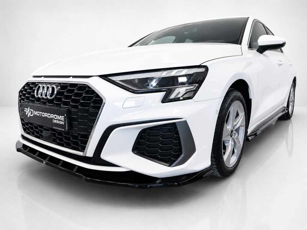 Εικόνα 1 από 4 — Motordrome – Επιπρόσθετα Μαρσπιέ για Audi S3 / A3 S-Line 8Y – 1 Σετ. (K216-002)