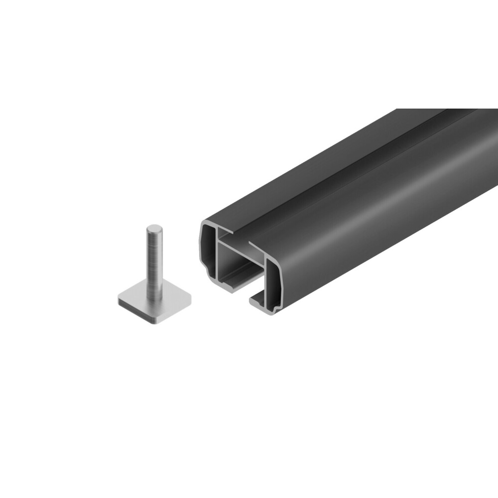 Εικόνα 3 από 6 — ΜΠΑΡΕΣ ΟΡΟΦΗΣ HELIO BLACK (M) 120cm ΑΛΟΥΜΙΝΙΟΥ ΜΑΥΡΗ ΜΕ ΚΛΕΙΔΑΡΙΕΣ (STANDARD RAILING) NORDRIVE – 2 TEM.