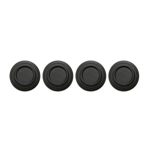 ΠΡΟΣΤΑΤΕΥΤΙΚΑ ΓΙΑ ΚΛΕΙΣΙΜΟ ΠΟΡΤΑΣ Φ26x8mm ΣΙΛΙΚΟΝΗΣ ΣΤΡΟΓΓΥΛΑ ΜΑΥΡΑ LAMPA - 4 ΤΕΜ.