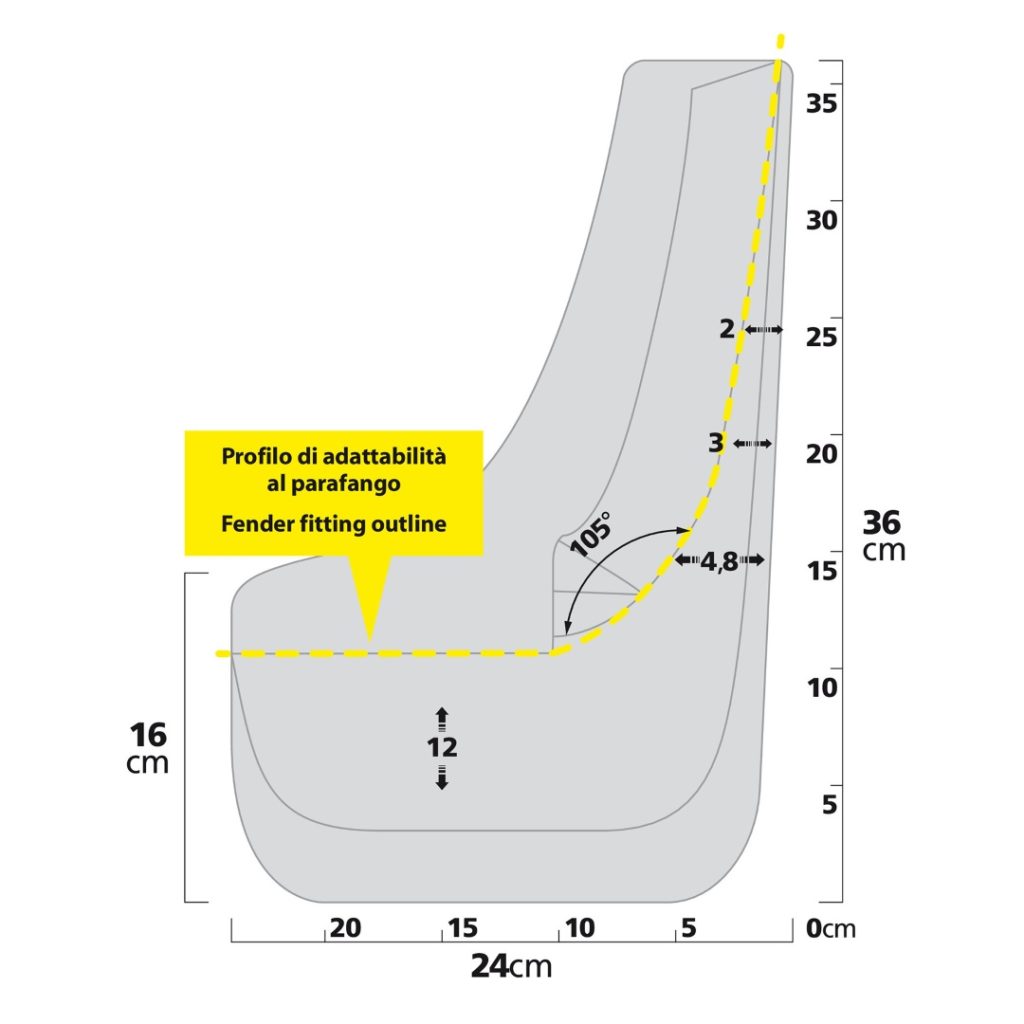 Εικόνα 2 από 3 — ΛΑΣΠΩΤΗΡΕΣ SPLASH-GUARDS CONTOUR TYPE-4 (24 Χ 36 cm) – 2 ΤΕΜ.