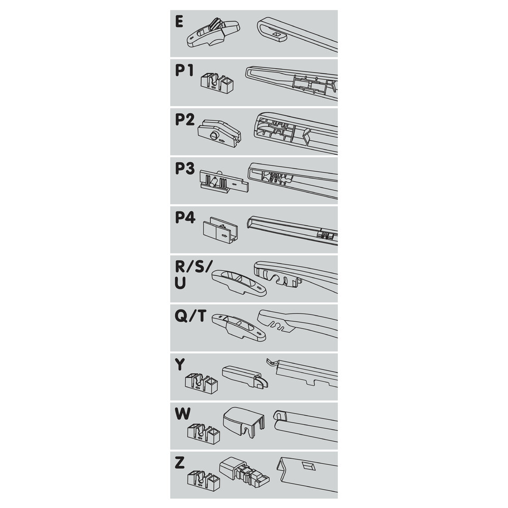 Εικόνα 7 από 8 — ΥΑΛΟΚΑΘΑΡΙΣΤΗΡΑΣ ΠΙΣΩ ONE FIT FLAT 25cm (10″) 1ΤΕΜ. ΜΕ 10 ΑΝΤΑΠΤΟΡΕΣ (VW GROUP)