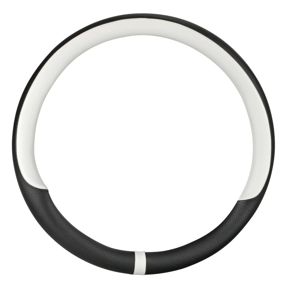Εικόνα 2 από 3 — Lampa – Κάλυμμα Τιμονιού NOBLE (M) 37/39cm Μαύρο / Λευκό άοσμο διάτρητο αντιολισθητικό μαλακό ultra soft Skeentex – 1 τεμ. (L3290.0)