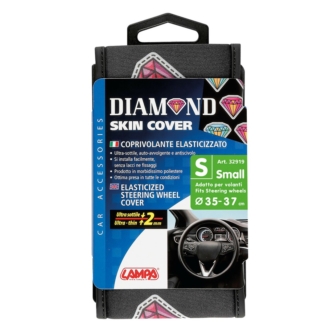 Εικόνα 3 από 3 — ΚΑΛΥΜΜΑ ΤΙΜΟΝΙΟΥ SKIN-COVER DIAMONT (ΔΙΑΜΑΝΤΙΑ) 35/37cm (S) ΜΑΥΡΟ ΕΛΑΣΤΙΚΟ ΠΟΛΥΕΣΤΕΡΙΚΟ 2mm ΠΑΧΟΣ