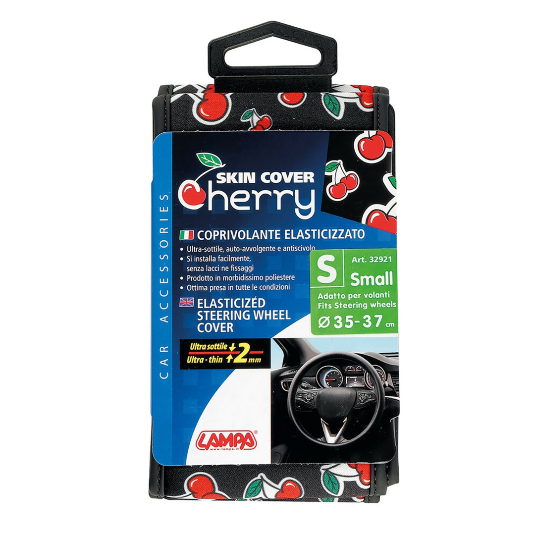 Εικόνα 3 από 3 — ΚΑΛΥΜΜΑ ΤΙΜΟΝΙΟΥ SKIN-COVER CHERRY-CILIEGE(ΚΕΡΑΣΙΑ) 35/37cm(S) ΜΑΥΡΟ ΕΛΑΣΤΙΚΟ ΠΟΛΥΕΣΤΕΡΙΚΟ 2mm ΠΑΧΟΣ