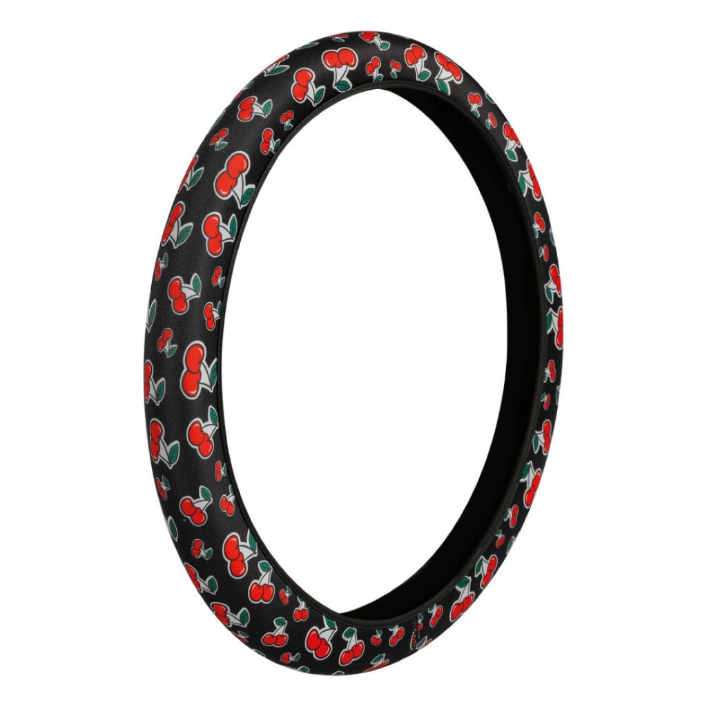 Εικόνα 1 από 3 — ΚΑΛΥΜΜΑ ΤΙΜΟΝΙΟΥ SKIN-COVER CHERRY-CILIEGE(ΚΕΡΑΣΙΑ) 38/40cm(M) ΜΑΥΡΟ ΕΛΑΣΤΙΚΟ ΠΟΛΥΕΣΤΕΡΙΚΟ 2mm ΠΑΧΟΣ